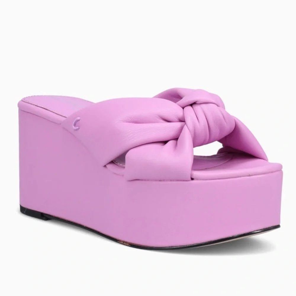 Circus NY Sam Edelman Women’s Grady Wedge Fiji Flower Pink Slide Sandal 8